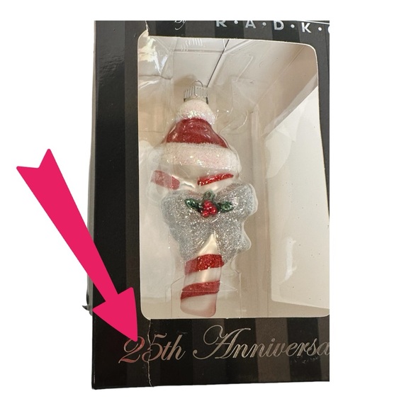 Radko Candy Cane & Santa Ornaments – 2010 Hand Crafted Glass (Kmart Exclusive) - Picture 9 of 16